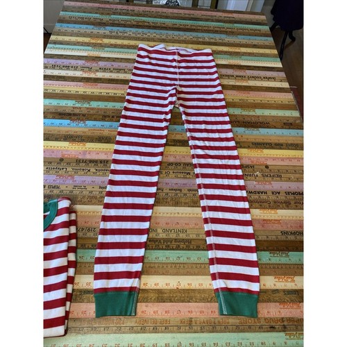 Hanna Andersson Christmas Stripe Pajamas Sz. 150 US 12 Unisex Organic Cotton 2 - Picture 8 of 11