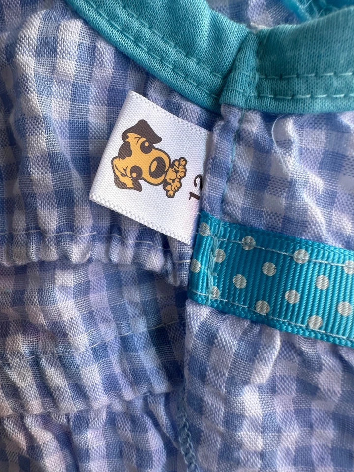 2 Vestido para Perros Pequeños S Falda Lazo Volantes Seersucker Ropa para Animales Ropa para Mascotas Foto 4 de 4