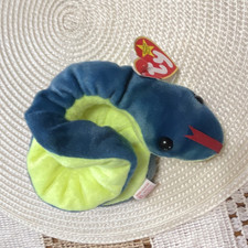 Ty Beanie Babies Hissy Snake Plush Toy Blue/Green 1997 MPN 04185 3-5 Years 3-4