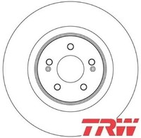 2X Bremsscheibe TRW DF6813S 2 Bremsscheiben Vorderachse Vorne