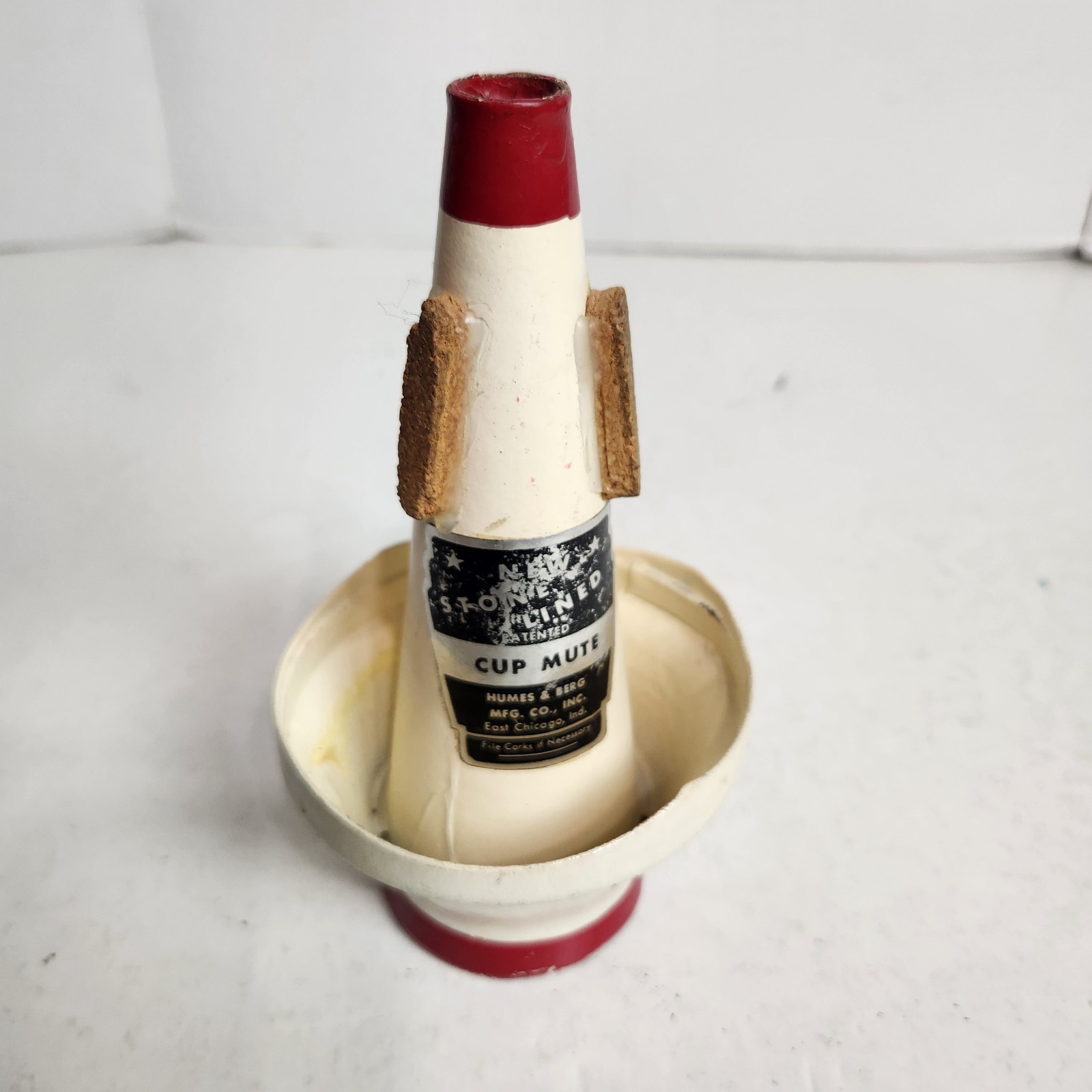 Vintage Humes & Berg MFG "New Stone Lined" Trumpet Cup Mute