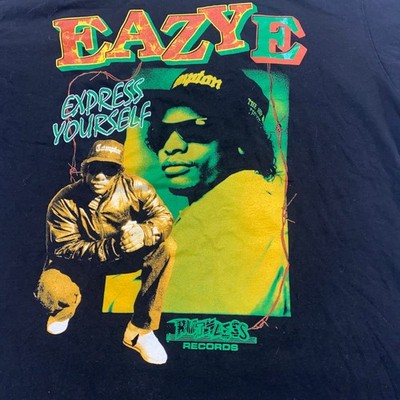 Eazy E T-Shirt Large Black Express Yourself Ruthless Records Hip Hop NWA Compton