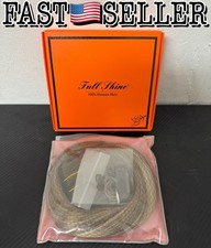 Brown Ombre Invisible Wire Human Hair Extensions 20 inch Chestnut Blonde 80g