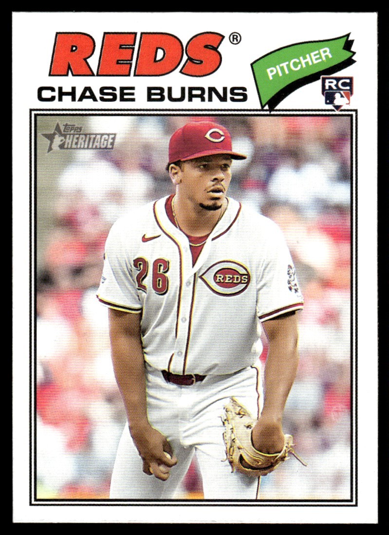 2026 Topps Heritage Chase Burns RC Cincinnati Reds #212