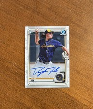 Dylan File 2020 Bowman Chrome 1st Auto CPA-DF Brewers Tigers Dixon State