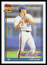 Tom Herr, 1991 Topps, #64, New York Mets,