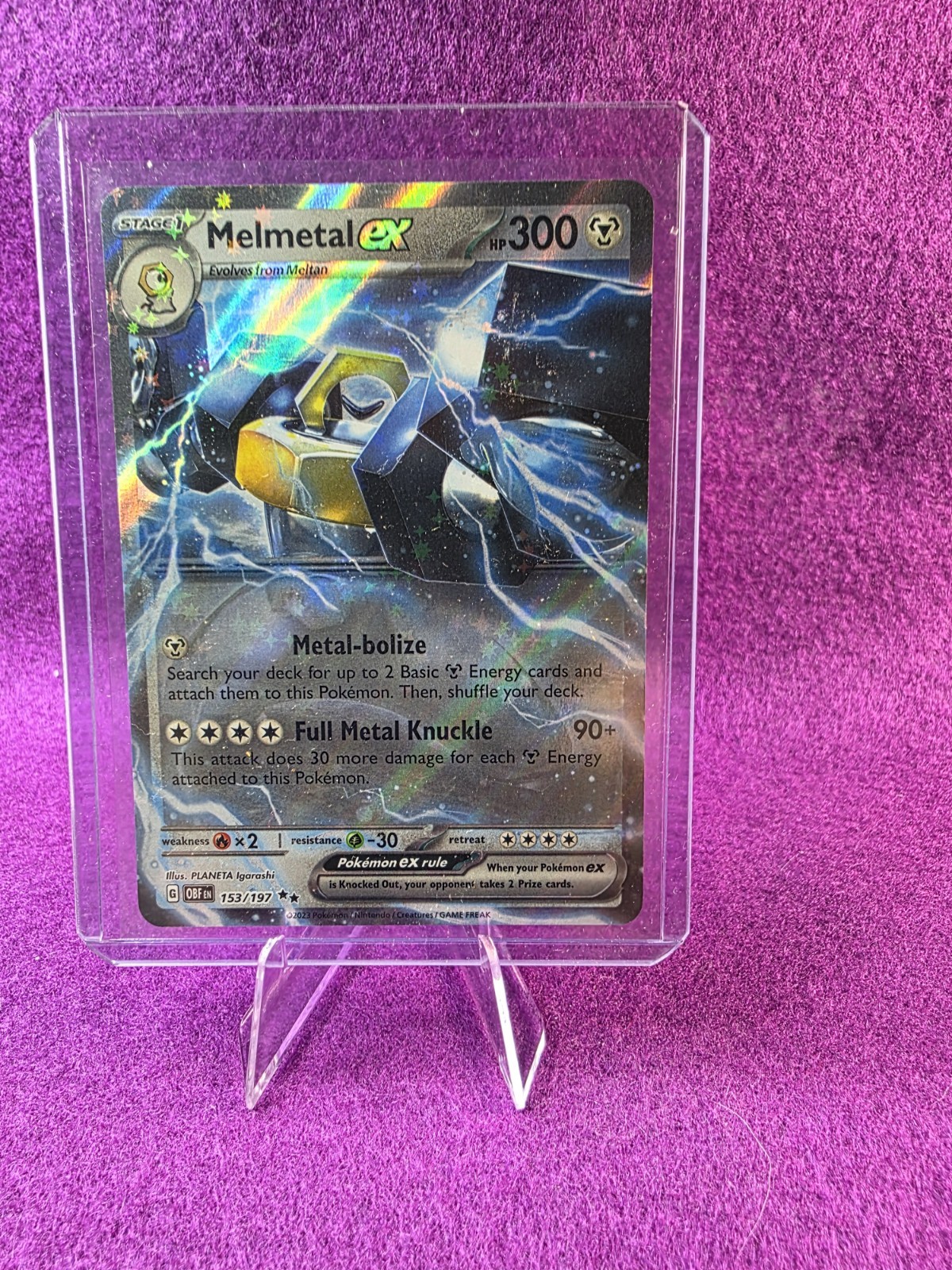 Pokemon SV Obsidian Flames DOUBLE RARE Melmetal EX 153/197