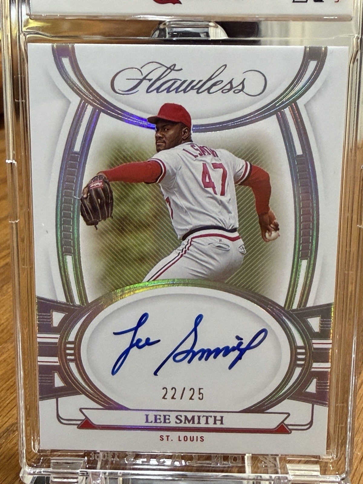 2023 Panini Flawless FS-LS Lee Smith RC Flawless Signatures Auto /25 St. Louis view 4