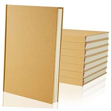 Pcs A5 Blank Kraft Notebooks Journals Bulk 100 Sheets/200 Pages Unlined 8