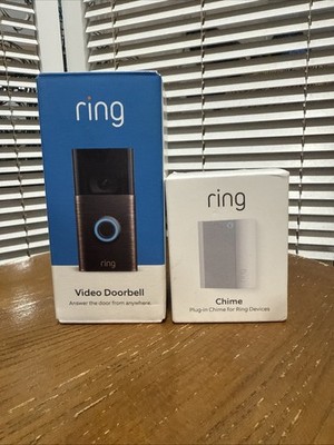 New RING Wireless Video Doorbell Camera 2nd Gen & Ring Chime - SEALED