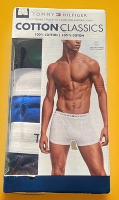 TOMMY HILFIGER 100% Cotton Classic *TRUNKS* (3 Pack S) Multi Color-SEALED-New 