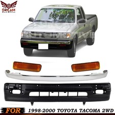 Bumper Chrome Valance Signal Lights Kit For 1998-2000 Toyota Tacoma 2wd