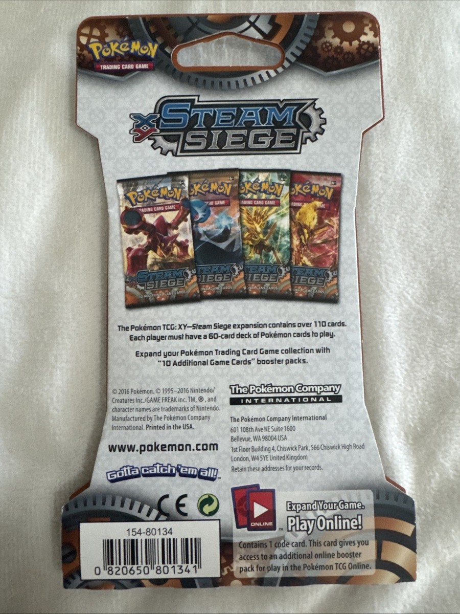 Pokemon XY Steam Siege SLEEVED Booster Pack 10 Cards New | eBay