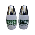 Vintage 1970s Westinghouse White Milk Glass Salt Pepper Shakers Mushroom Design