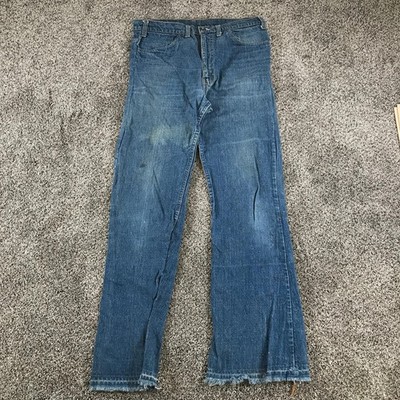 Vintage Levi's Jeans 517 Mens 34x31 Blue Relaxed Fit Bootcut Distressed