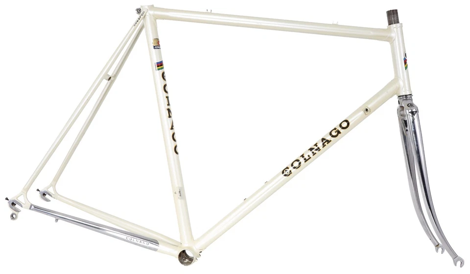 Conjunto de quadros de bicicleta de estrada Colnago clássico aço 57cm 700c Columbus Campagnolo vintage - Imagem 2 de 4
