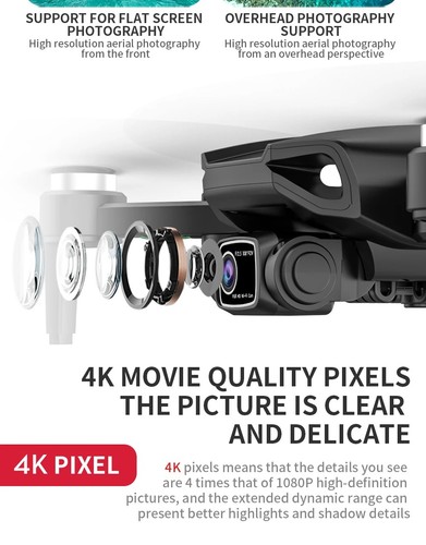 Drone con telecamera 4K Professionale Pieghevole con GPS Valigetta - Foto 13 di 14