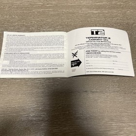 T2: Terminator 2 Judgment Day (Nintendo NES, 1985) SOLO manual