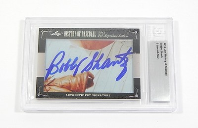 2012 Leaf Cut Signatures History of Baseball Edition Bobby Shantz BGS Auto