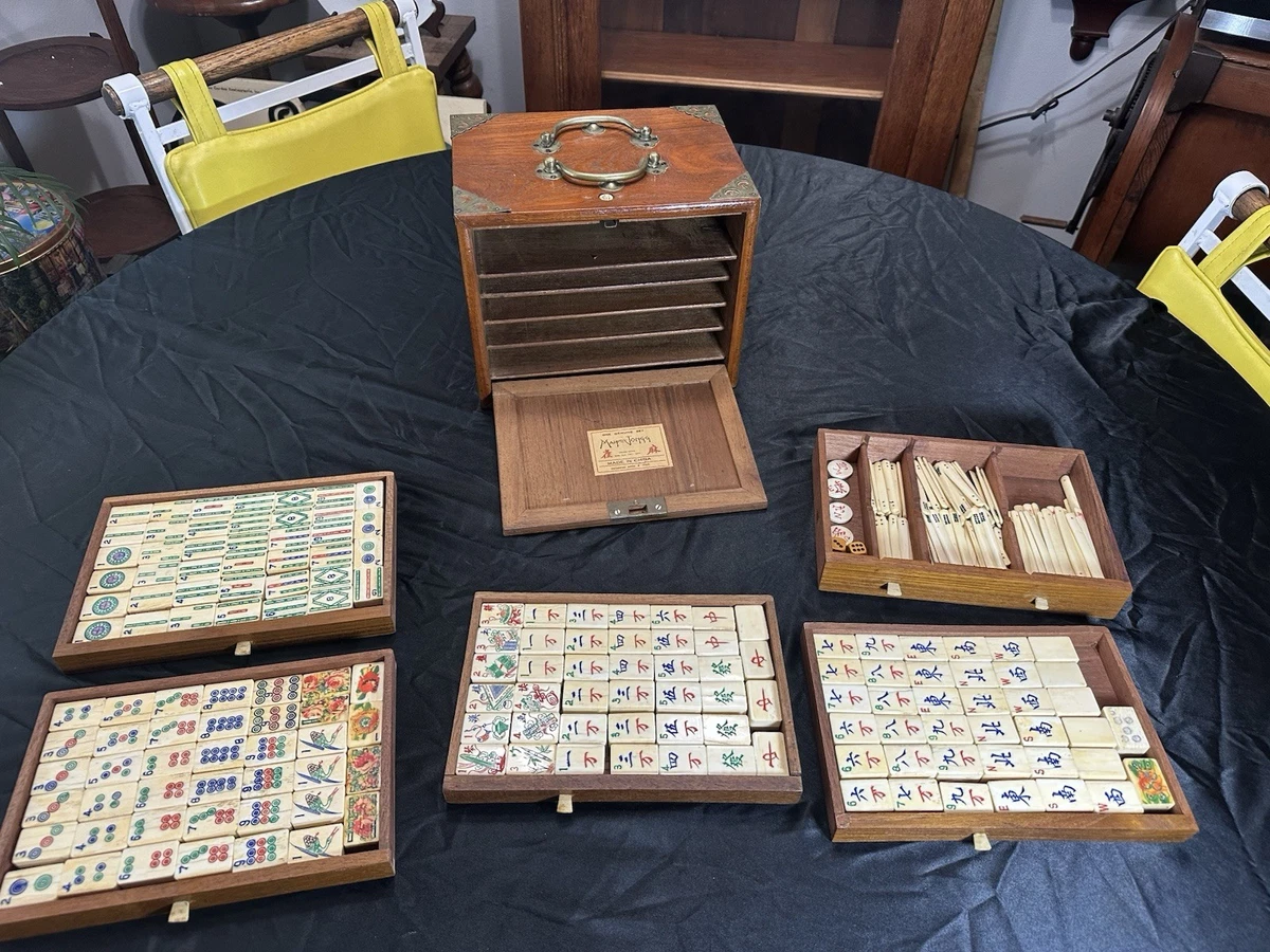 Jeu De Mahjong Vintage – Gibson Games – Complet – Dimensions 3x23x17,5 Cm
