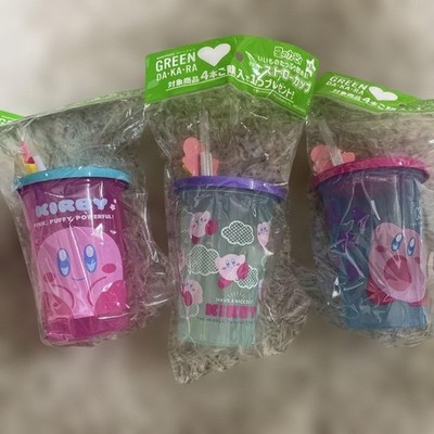 Nintendo Kirby Strohhalmbecher Grün Dakara Preis Selten Unbenutzt Original Li...