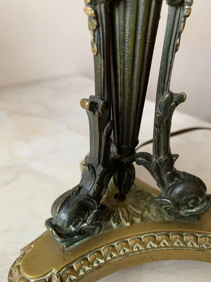 PIED DE LAMPE, style empire, bronze, hauteur 29 cm - Photo 4/4