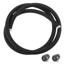 AN-12 Fuel Line Kit 7.55Ft with 2 Pcs Black Clamps 1 Set