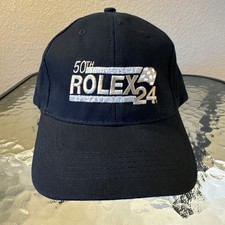50th Anniversary Rolex 24 At Daytona Hat Cap Black  Gold IMSA Racing NEW