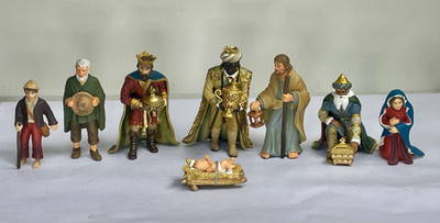 Complete Set Lot of 8 Vintage Schleich Nativity Scene Set Figures Figurines