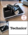 Genuine Technics Black  Turntable Headshell Audio-Technica Stylus Cartridge