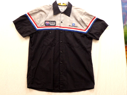 GM Goodwrench Short Sleeve Button Front Shirt- Service Center Tommy patch medium