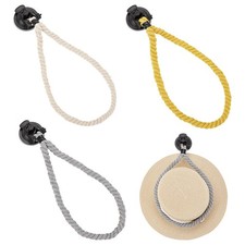 1bag 3pcs 3 colors Plastic Suction Cup Cord Hook Hanger Cow Hat Rack Mixed