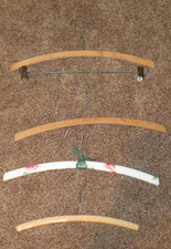 Vintage Wooden Hangers Unbranded Lot Of 4