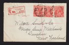 AUSTRALIA 1928 REGISTERED COVER BALLARAT KGV 1½d REDS ADDRESSED TO NZ