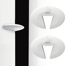 Door Pinch Guard and Door Slam Stopper, Durable Silicone White 2 Packs basic