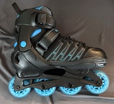 Blue And Black Roller Derby Roller Blades Size 7-10 Adjustable Roller Blades New