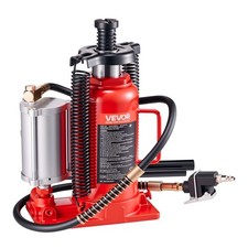 VEVOR Cric Bouteille Hydraulique Pneumatique Capacité 20 T Entretien Auto Rouge