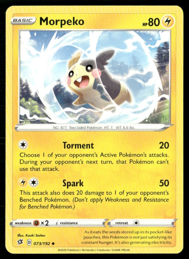 2020 Sword & Shield - Rebel Clash Morpeko Basic/Uncommon #73