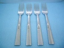 Oneida ECHO Set of 4 Dinner Forks 8 1/8" Frost / Glossy Handle 18/10 Stainless