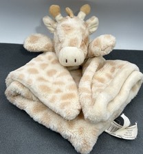 Kellytoy Giraffe Baby Lovey Security Blanket Rattle Tan Cream B65 Rattling