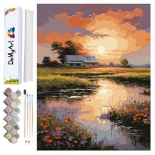 Paint by Numbers Kit for Adults Beginners, DIY Acrylic Painting on Canvas Hom...