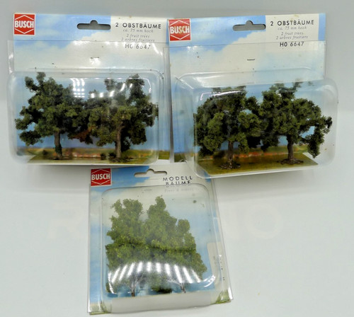 BUSCH LOT ARBRES FRUITIERS + ARBRES RÉFÉRENCES 6736 + 6647 HO N  | Condition: Neuf