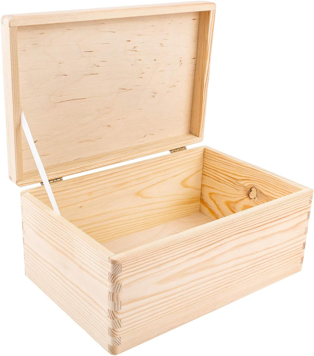Contenitore in Legno Portaoggetti 30x20x14 cm con Coperchio Solido