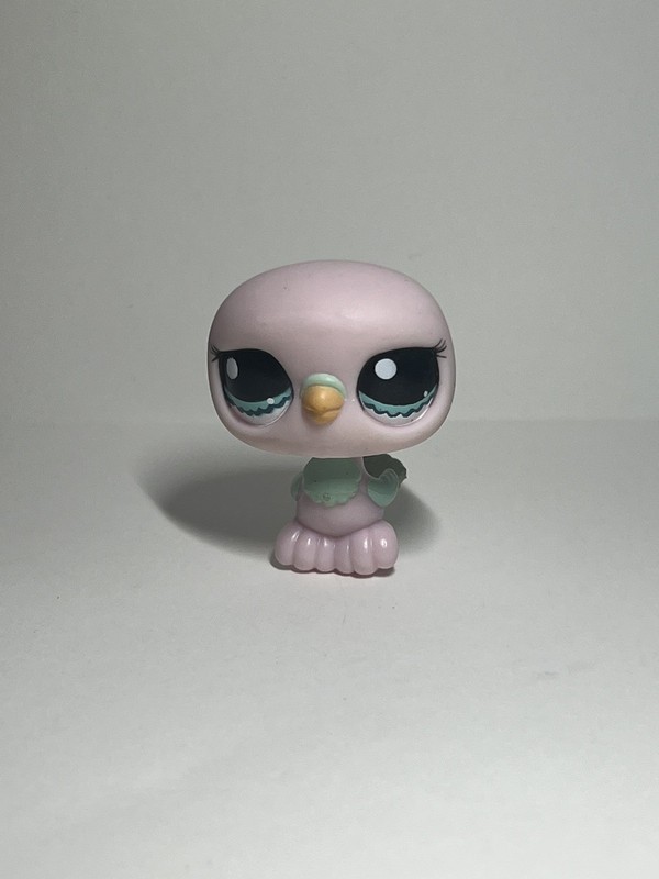 Littlest Pet Shop Lps Pink Fancy Pigeon Blue Eyes Cute #1187 Hasbro