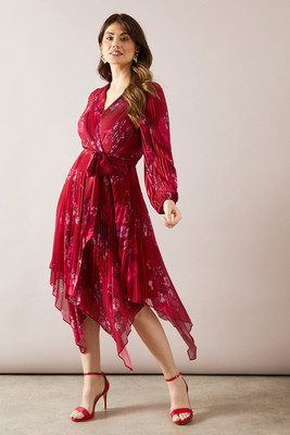Debenhams Ladies Party Dresses Wallis Raspberry A-Line Dress