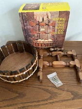 Vintage Wooden Wishing Well Nut Cracker Bowl w/ Original Box