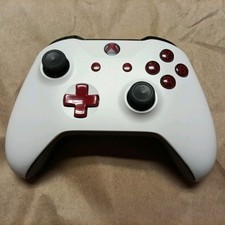 Xbox One Wireless Controller 1708 White and Red Tested And Working
