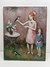 Pierre MONTERET (1897-1984)  Huile sur Toile - Au jardin