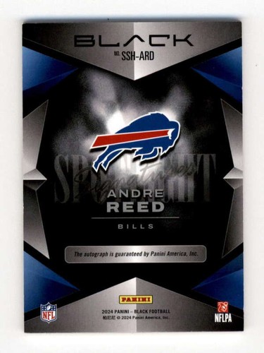 ANDRE REED 2024 PANINI BLACK SIGNATURES SPOTLIGHT SILVER INK AUTO #27/50 BF9078 - Picture 2 of 2