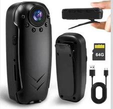 Mini Body Camera, 1080P HD Portable Video Recorder with Night Vision, Motion ...